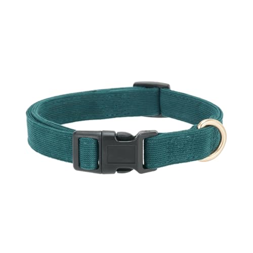 Petiry Hundehalsband aus weicher Cordfaser, Schnellverschluss-Schnalle, für kleine Hunde, Grün, Größe S: 25,4–38,1 cm Petiry Hundehalsband aus weicher Cordfaser, Schnellverschluss-Schnalle, für kleine Hunde, Grün, Größe S: 25,4–38,1 cm von Petiry