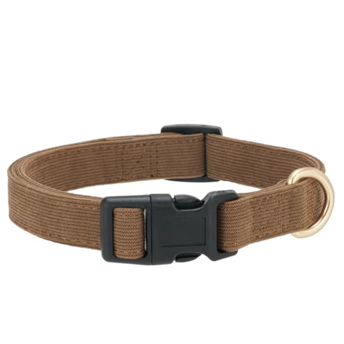 Petiry Hundehalsband aus weicher Cordfaser, Schnellverschluss-Schnalle, für mittelgroße Hunde, Braun, Größe M: 30,5–48,3 cm Petiry Hundehalsband aus weicher Cordfaser, Schnellverschluss-Schnalle, für mittelgroße Hunde, Braun, Größe M: 30,5–48,3 cm von Petiry