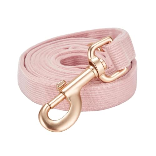 Petiry Hundeleine aus weicher Cordfaser, 1,5 m lange Leine mit robustem, drehbarem Haken, für kleine und mittelgroße Hunde, Größe S, Hellrosa Petiry Hundeleine aus weicher Cordfaser, 1,5 m lange Leine mit robustem, drehbarem Haken, für kleine und mittelgroße Hunde, Größe S, Hellrosa von Petiry