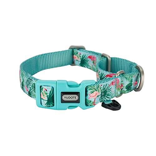 Petiry Martingale-Hundehalsband, Flamingo-Muster, mit Sicherheits-Schnellverschluss-Schnalle, ausbruchsicher, Anti-Zug für kleine Hunde (Flamingo, S) von Petiry