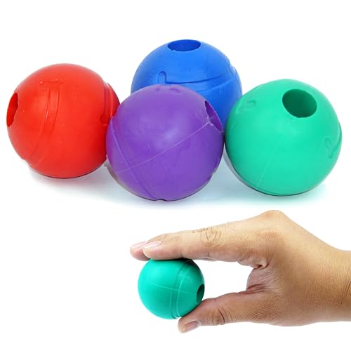 Petite Paws Bälle für aggressive Kauer – kleine Hunde und Welpen – 5,1 cm – 4 Stück – unzerstörbares Kauspielzeug aus Gummi für kleine Rassen Petite Paws Bälle für aggressive Kauer – kleine Hunde und Welpen – 5,1 cm – 4 Stück – unzerstörbares Kauspielzeug aus Gummi für kleine Rassen von Petite Paws