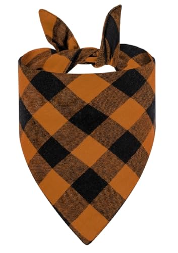 Petitebella Haustier-Halstuch, kariert, Braun/Schwarz, Größe L von Petitebella