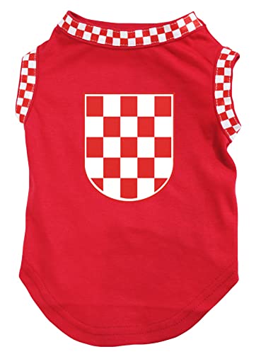 Petitebella Hunde-Shirt mit Kroatien-Flagge, Rot, Größe M von Petitebella
