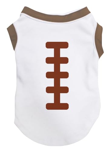 Petitebella Hunde-Shirt mit Rugby-Aufdruck, Größe M, Weiß von Petitebella