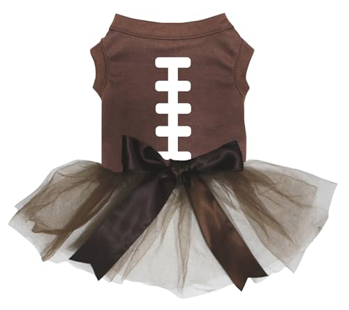 Petitebella Hundekleid mit Rugby-Aufdruck, Braun/Braun, Größe XXXL von Petitebella