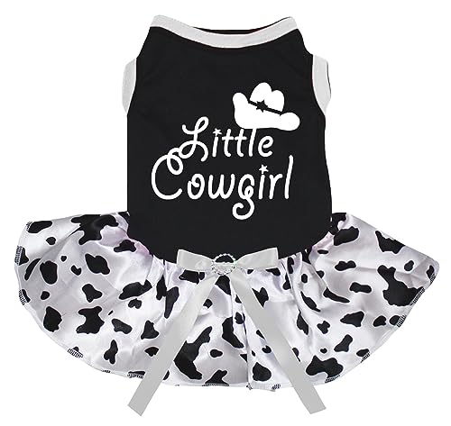 Petitebella Little Cowgirl Hundekleid (Schwarz/Kuh, Größe M) von Petitebella