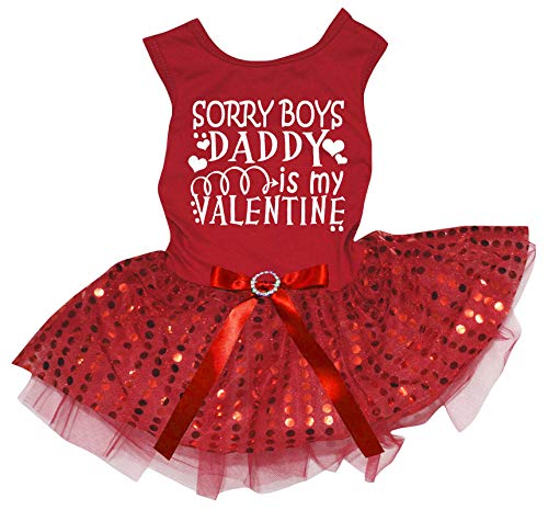 Petitebella Sorry Jungen-Hundekleid mit Aufschrift "Daddy is My Valentine", rot/rote Pailletten, Größe M Petitebella Sorry Jungen-Hundekleid mit Aufschrift "Daddy is My Valentine", rot/rote Pailletten, Größe M von Petitebella