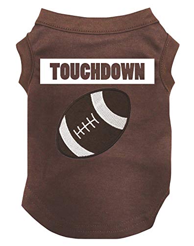 Petitebella Touchdown Fußball-Hunde-Shirt, Braun, Größe XXXL Petitebella Touchdown Fußball-Hunde-Shirt, Braun, Größe XXXL von Petitebella