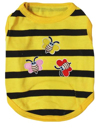 Petitebella Triple Little Bees Hunde-Shirt, gelb/schwarz gestreift, Größe M Petitebella Triple Little Bees Hunde-Shirt, gelb/schwarz gestreift, Größe M von Petitebella