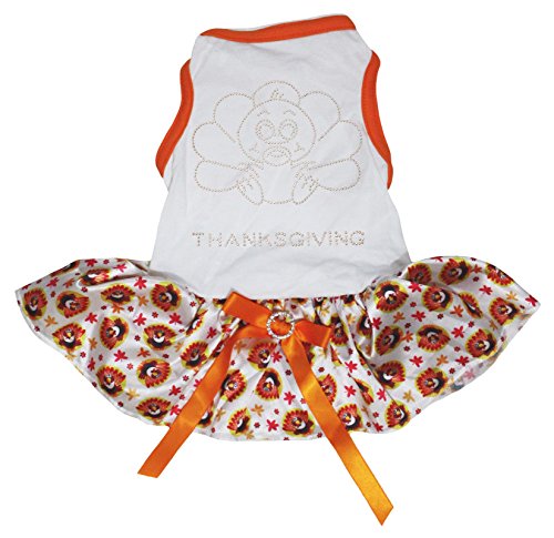Petitebelle Babykleid mit Strasssteinen, Truthahn, Größe L, Weiß / Truthahn, Größe L von Petitebelle
