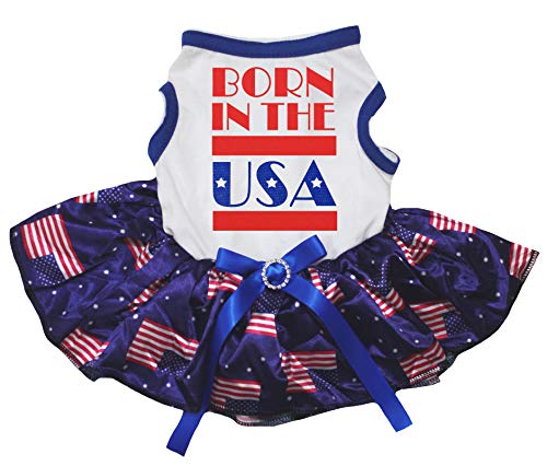 Petitebelle Born In The USA Hundekleid für Welpen, Größe XXXL, Weiß Petitebelle Born In The USA Hundekleid für Welpen, Größe XXXL, Weiß von Petitebelle