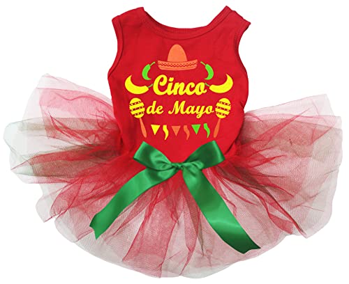 Petitebelle Cinco De Mayo Hundekleid, mexikanischer Stil, Rot/Rot, Größe XL Petitebelle Cinco De Mayo Hundekleid, mexikanischer Stil, Rot/Rot, Größe XL von Petitebelle