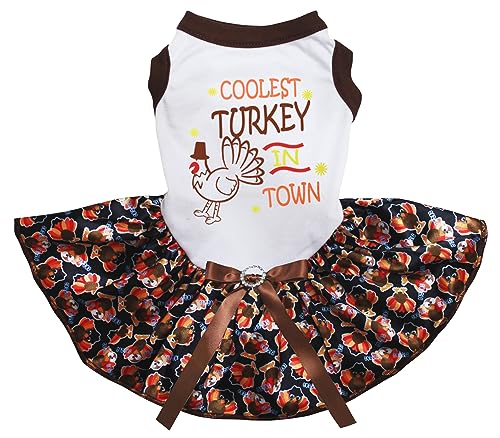 Petitebelle Coolest Turkey in Town Welpen-Hundekleid, Weiß / Baby Truthahn, Größe S Petitebelle Coolest Turkey in Town Welpen-Hundekleid, Weiß / Baby Truthahn, Größe S von Petitebelle
