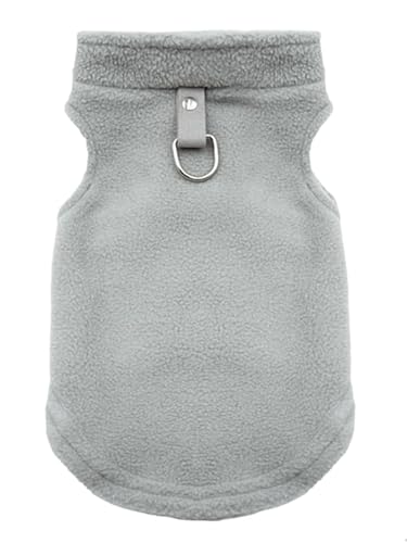 Petitebelle Einfarbiger Fleece-Hundepullover für Welpen, Größe L, Grau Petitebelle Einfarbiger Fleece-Hundepullover für Welpen, Größe L, Grau von Petitebelle