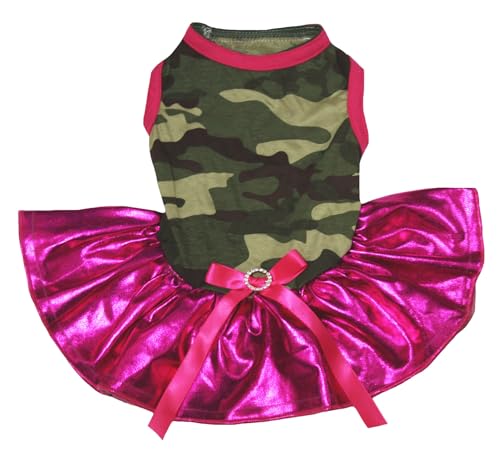 Petitebelle Einfarbiges Camouflage-Kleid für Welpen, Größe XXXL, Camouflage/Bling-Hot Pink Petitebelle Einfarbiges Camouflage-Kleid für Welpen, Größe XXXL, Camouflage/Bling-Hot Pink von Petitebelle