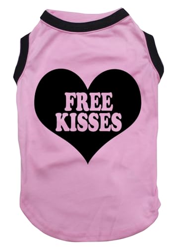 Petitebelle Free Kisses' Hunde-Shirt mit Herzmotiv, Rosa/Schwarz, Größe M Petitebelle Free Kisses' Hunde-Shirt mit Herzmotiv, Rosa/Schwarz, Größe M von Petitebelle