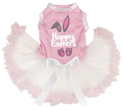 Petitebelle Happy Easter Hundekleid mit Hasenohren (Rosa/Beige, XXXL) von Petitebelle