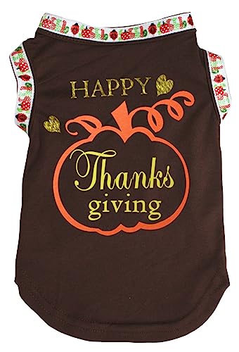 Petitebelle Happy Thanksgiving Kürbis Welpenshirt (braun/gobble, Größe XXL) von Petitebelle