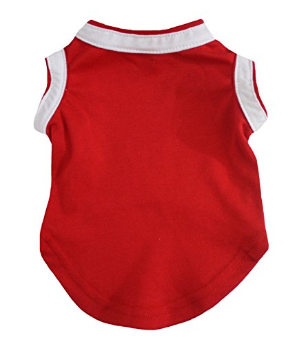 Petitebelle Hunde-Shirt, Weihnachtsmotiv, einfarbig, Rot/Weiß, Größe XL von Petitebelle