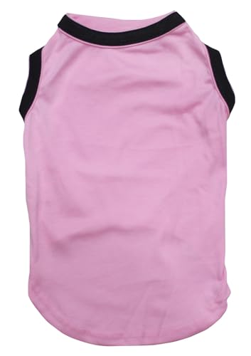 Petitebelle Hunde-Shirt, einfarbig, gesäumt, Rosa, Größe XXL von Petitebelle