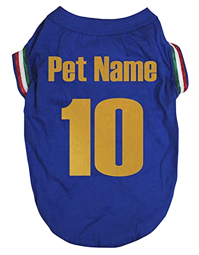 Petitebelle Personalisierbares Hunde-Shirt mit nationalem Thema (Italien-1, Größe L) von Petitebelle