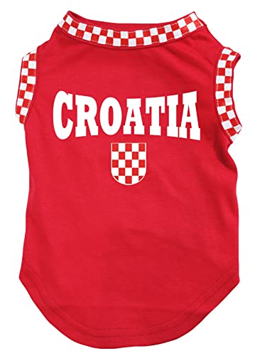 Petitebelle Hunde-Shirt mit Kroatien und Flagge, Rot, Größe M Petitebelle Hunde-Shirt mit Kroatien und Flagge, Rot, Größe M von Petitebelle