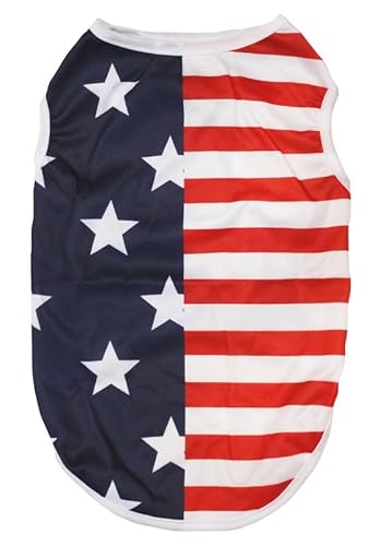 Petitebelle Hunde-Shirt mit USA-Motiv (Flagge-3, Größe M) von Petitebelle