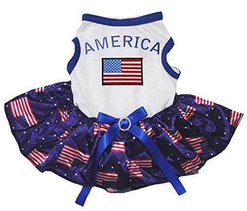 Petitebelle Hundekleid mit Amerika-Flagge, Weiß, US-Flagge, Größe XXXL Petitebelle Hundekleid mit Amerika-Flagge, Weiß, US-Flagge, Größe XXXL von Petitebelle