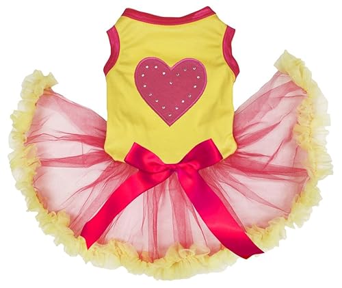Petitebelle Hundekleid mit Herzmotiv, Gelb / Rot, Größe XXL Petitebelle Hundekleid mit Herzmotiv, Gelb / Rot, Größe XXL von Petitebelle