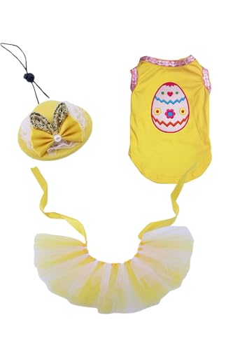 Petitebelle Hundekleid mit Osterhasen-Motiv, Haarschmuck, Geburtstag, 3er-Pack, Gelb, Größe XS Petitebelle Hundekleid mit Osterhasen-Motiv, Haarschmuck, Geburtstag, 3er-Pack, Gelb, Größe XS von Petitebelle