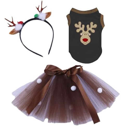 Petitebelle Hundekleid mit Rentiergesicht, Haar-Accessoire, Geburtstag, 3er-Pack, Schwarz, Größe XXL Petitebelle Hundekleid mit Rentiergesicht, Haar-Accessoire, Geburtstag, 3er-Pack, Schwarz, Größe XXL von Petitebelle
