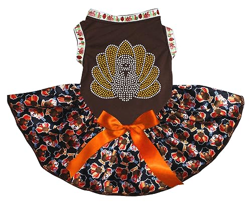 Petitebelle Hundekleid mit Strasssteinen, Truthahn, Größe XL, Braun Petitebelle Hundekleid mit Strasssteinen, Truthahn, Größe XL, Braun von Petitebelle