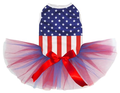 Petitebelle Hundekleid mit USA-Thema (Flagge-2, Größe S) von Petitebelle