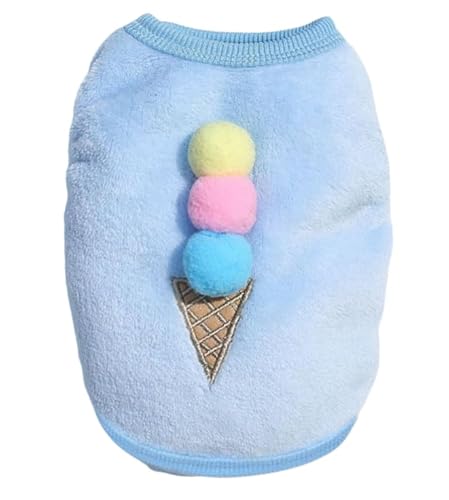 Petitebelle Hundepullover aus Fleece, Eiscreme, Größe XS, Blau von Petitebelle