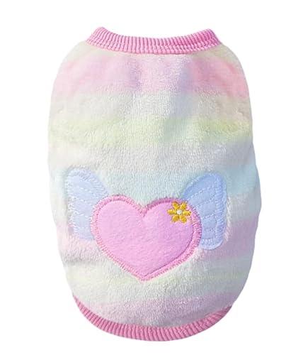Petitebelle Hundepullover aus Fleece, Herzmotiv, Regenbogen, Größe XS Petitebelle Hundepullover aus Fleece, Herzmotiv, Regenbogen, Größe XS von Petitebelle