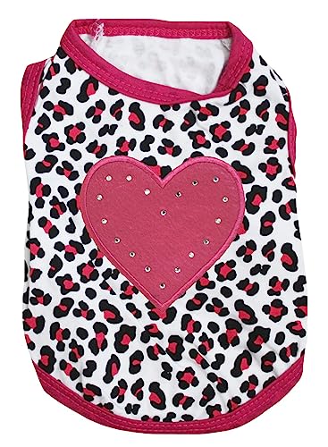 Petitebelle Hundeshirt für Welpen, Herzform, Pink, Leopardenmuster, Größe S Petitebelle Hundeshirt für Welpen, Herzform, Pink, Leopardenmuster, Größe S von Petitebelle