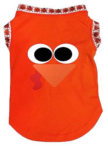 Petitebelle Hundeshirt mit Truthahngesicht, Orange / Truthahn, Größe XXL von Petitebelle