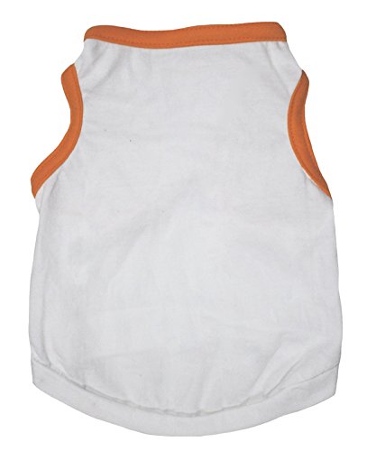 Petitebelle Hundeshirt mit gesäumtem Saum, Weiß / Orange, Größe L Petitebelle Hundeshirt mit gesäumtem Saum, Weiß / Orange, Größe L von Petitebelle
