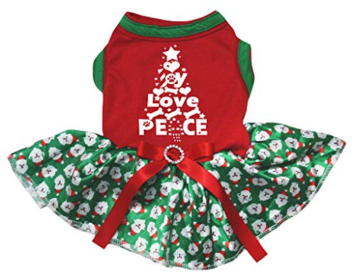 Petitebelle Joy Love Peace Weihnachtsbaum, Baumwoll-Tutu, Rot von Petitebelle