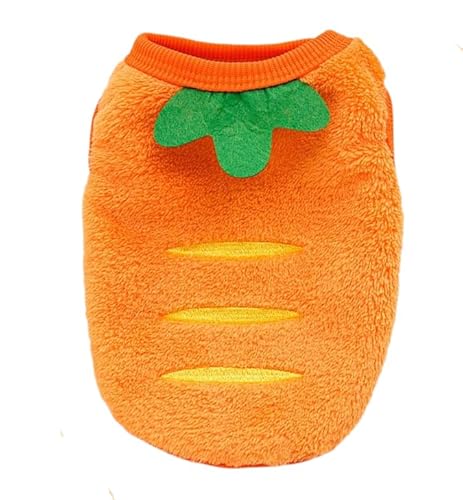Petitebelle Karotten-Fleecepullover für Welpen, Größe S, Orange Petitebelle Karotten-Fleecepullover für Welpen, Größe S, Orange von Petitebelle