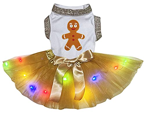 Petitebelle Lebkuchenmann-Welpenkleid, weiß/goldfarben, LED, Größe L Petitebelle Lebkuchenmann-Welpenkleid, weiß/goldfarben, LED, Größe L von Petitebelle