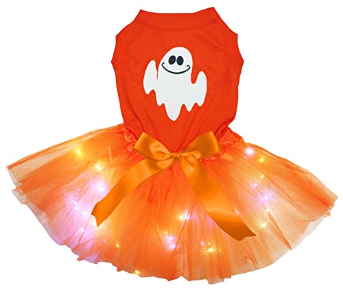 Petitebelle Little Ghost Hundekleid für Welpen, Orange/Orange, Größe XS von Petitebelle