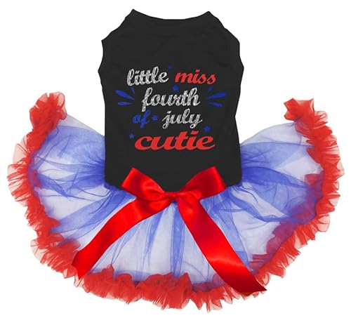 Petitebelle Little Miss Fourth of Juli Hundekleid für Welpen, Schwarz / Blau / Rot, Größe M Petitebelle Little Miss Fourth of Juli Hundekleid für Welpen, Schwarz / Blau / Rot, Größe M von Petitebelle
