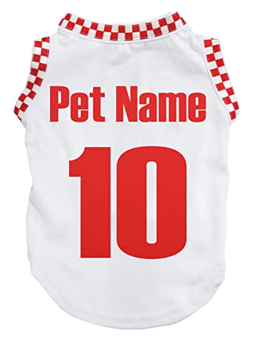 Petitebelle Personalisieren Nationales Thema Hundewelpen-Shirt (Kroatien-2, XX-Large) von Petitebelle