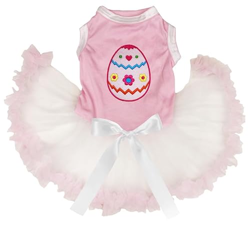 Petitebelle Rosa Osterei-Welpen-Hundekleid (Rosa/Beige, XXXL) von Petitebelle
