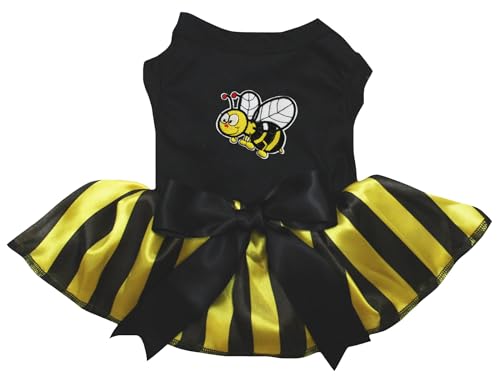 Petitebelle Süßes Hundekleid für kleine Biene, Schwarz / Streifen, Größe S Petitebelle Süßes Hundekleid für kleine Biene, Schwarz / Streifen, Größe S von Petitebelle