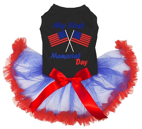 Petitebelle USA-Hundekleid mit Doppelflaggen, Gedenktag, Schwarz/Blau/Rot, Größe XXL Petitebelle USA-Hundekleid mit Doppelflaggen, Gedenktag, Schwarz/Blau/Rot, Größe XXL von Petitebelle