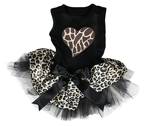 Petitebelle Welpenkleid mit Giraffenherz, Schwarz/Leopardenmuster, Größe XXL Petitebelle Welpenkleid mit Giraffenherz, Schwarz/Leopardenmuster, Größe XXL von Petitebelle