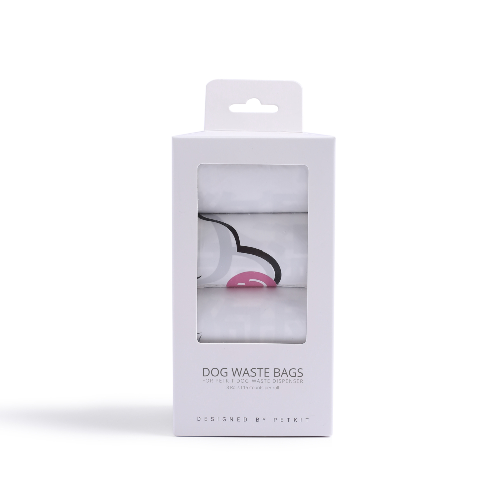 Petkit Hundebeutelspender-Set, weiß - Zubehör: 8 Rollen à 15 Beutel (120 Beutel) von Petkit