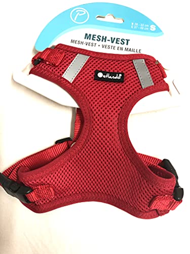Brustgeschirr Mesh Vest Rot S ( Halsumfang 26-32 cm, Brustumfang 37-49 cm) von Petlando